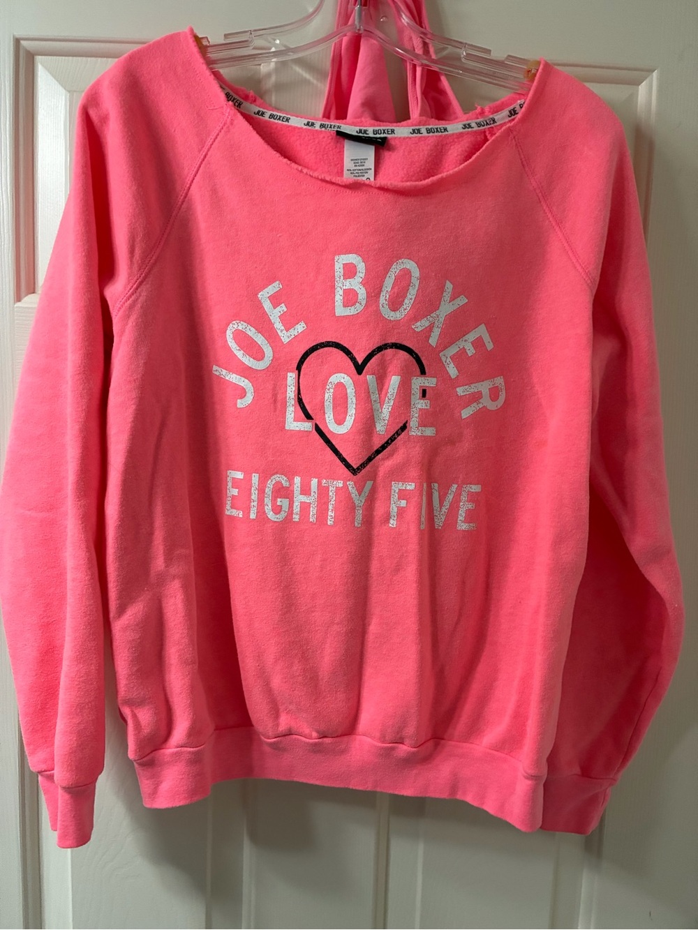 Joe Boxer Hot Pink 'Love' Graphic Crewneck Sweatshirt